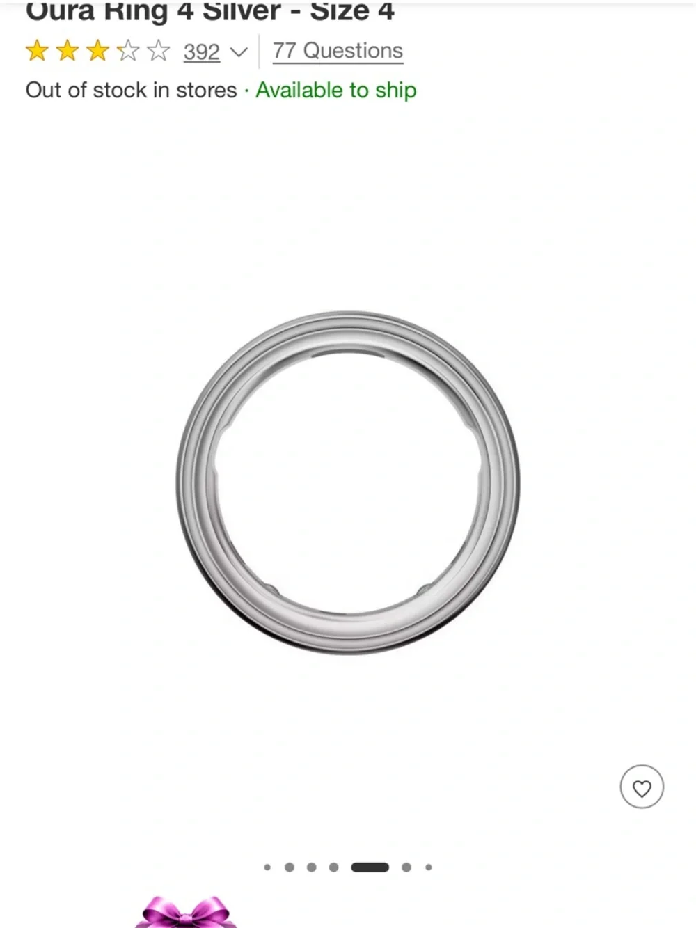 Oura Smart Ring Gen 4 in Silver — Sleek Wellness Ring